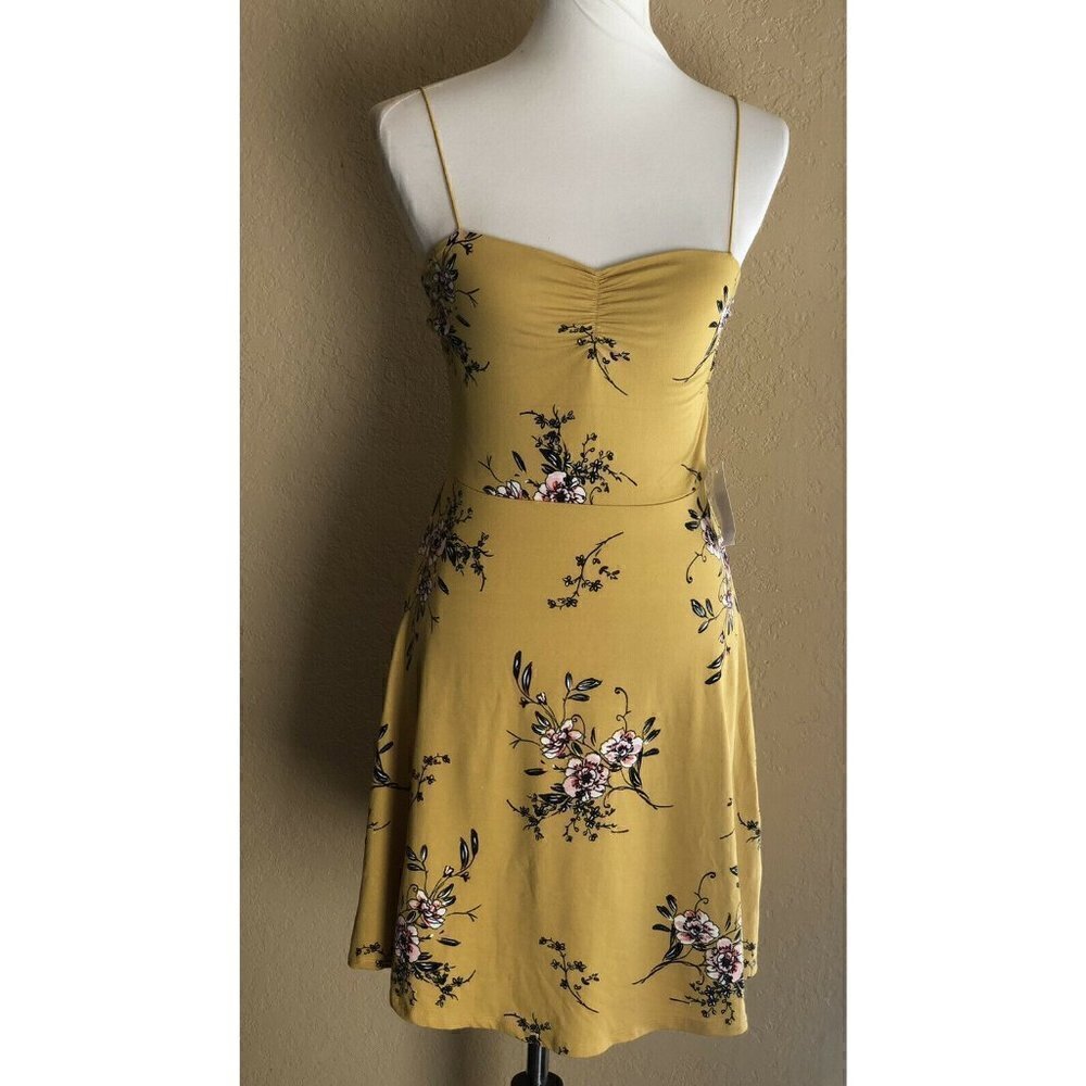 Socialite Womens Floral Mini Skater Strappy Dress Size XS NWOT